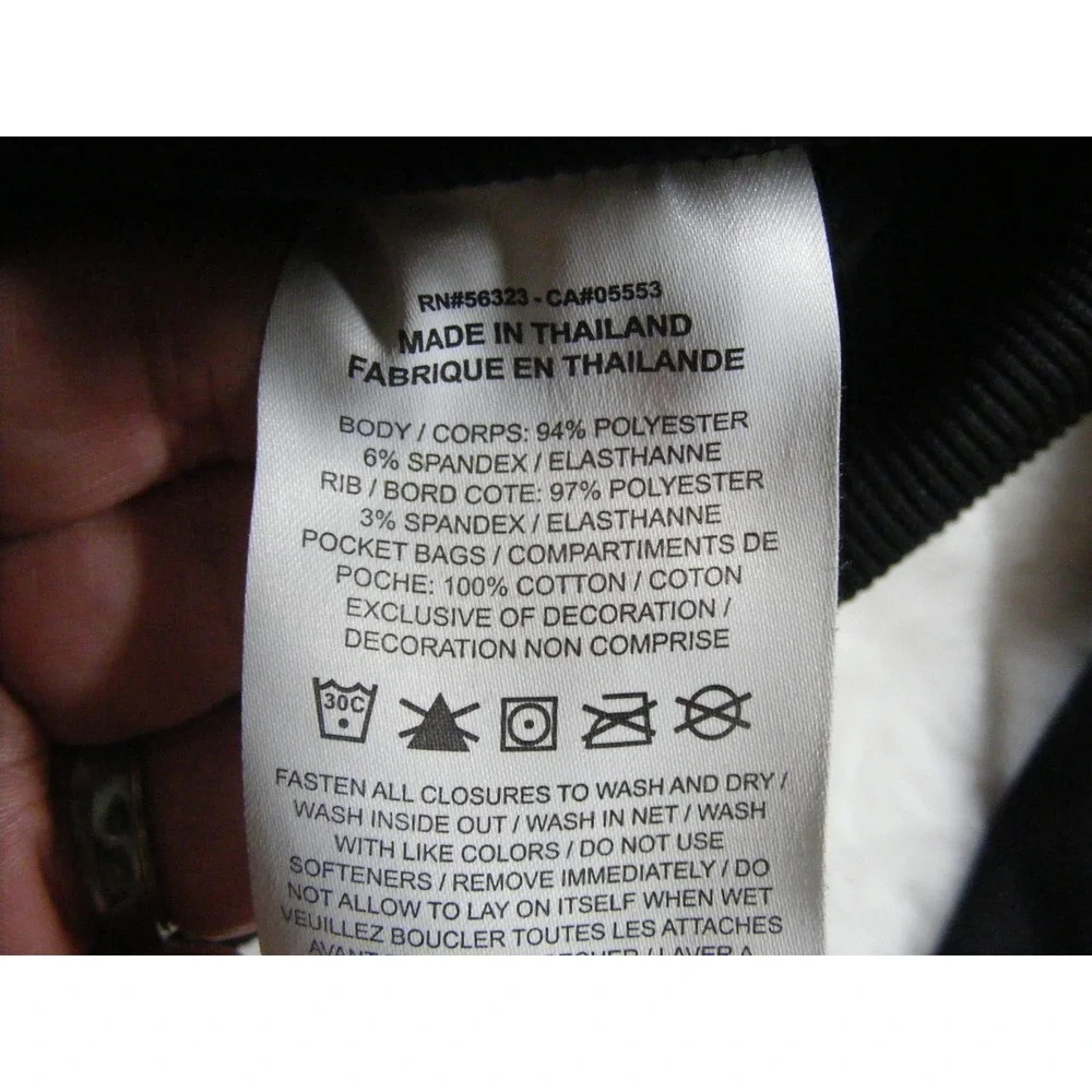 Nike Air Velour Cropped Bomber Jacket Womens Small Black Excellent Embossed Logo - Picture 4 of 10